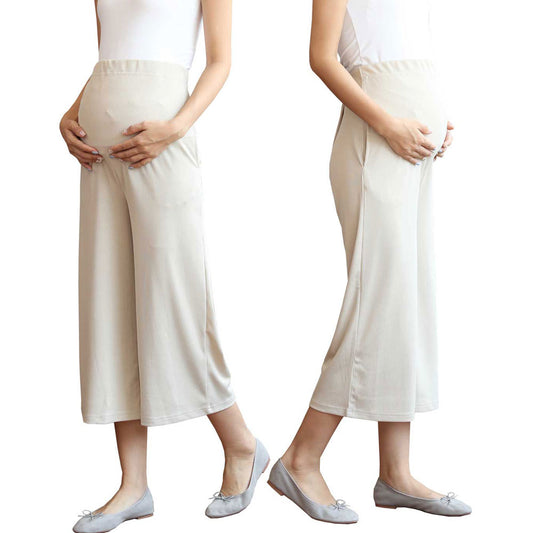 妊婦さんのためのマタニティワイドパンツ(生地は普通の厚さ 夏向き)