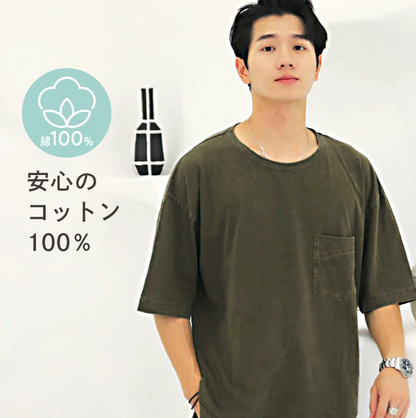 大きいサイズまでサイズ展開 ペアルック ビッグTシャツ ルームウェア ワンマイルウェア メンズ (M～5XL）