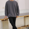 メンズ トレーナー おしゃれ 長袖 春  黒 ワンマイル 無地 トップス 部屋着