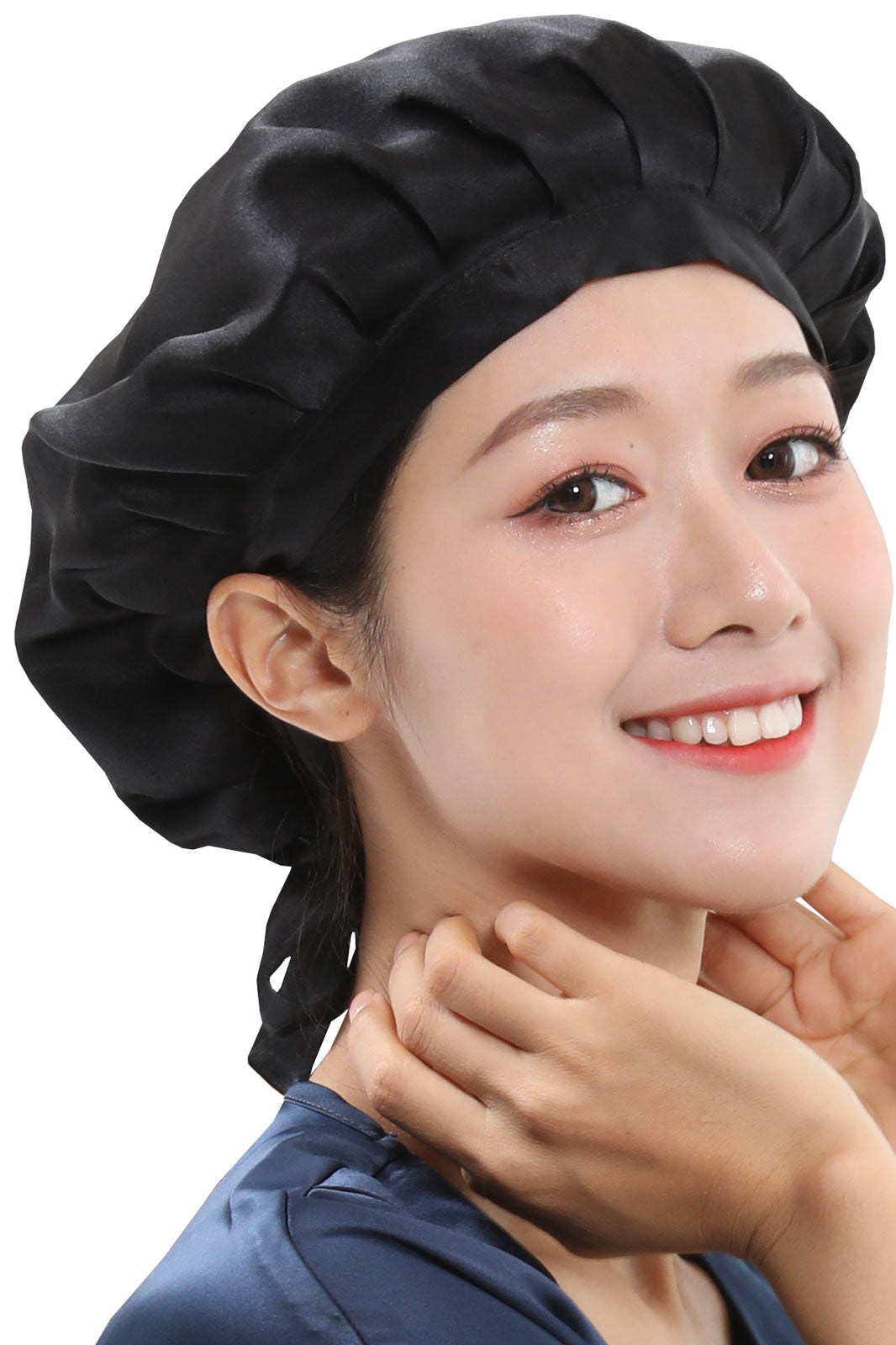 産後のママの味方、抜け毛防止シルクナイトキャップ