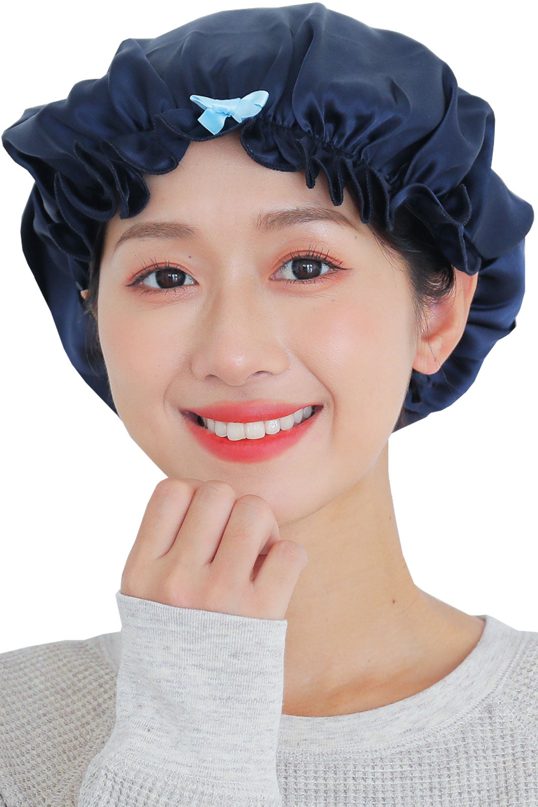 産後のママの味方、抜け毛防止シルクナイトキャップ（ロングヘア・ショートヘア・ミディアムヘア対応の2サイズ）