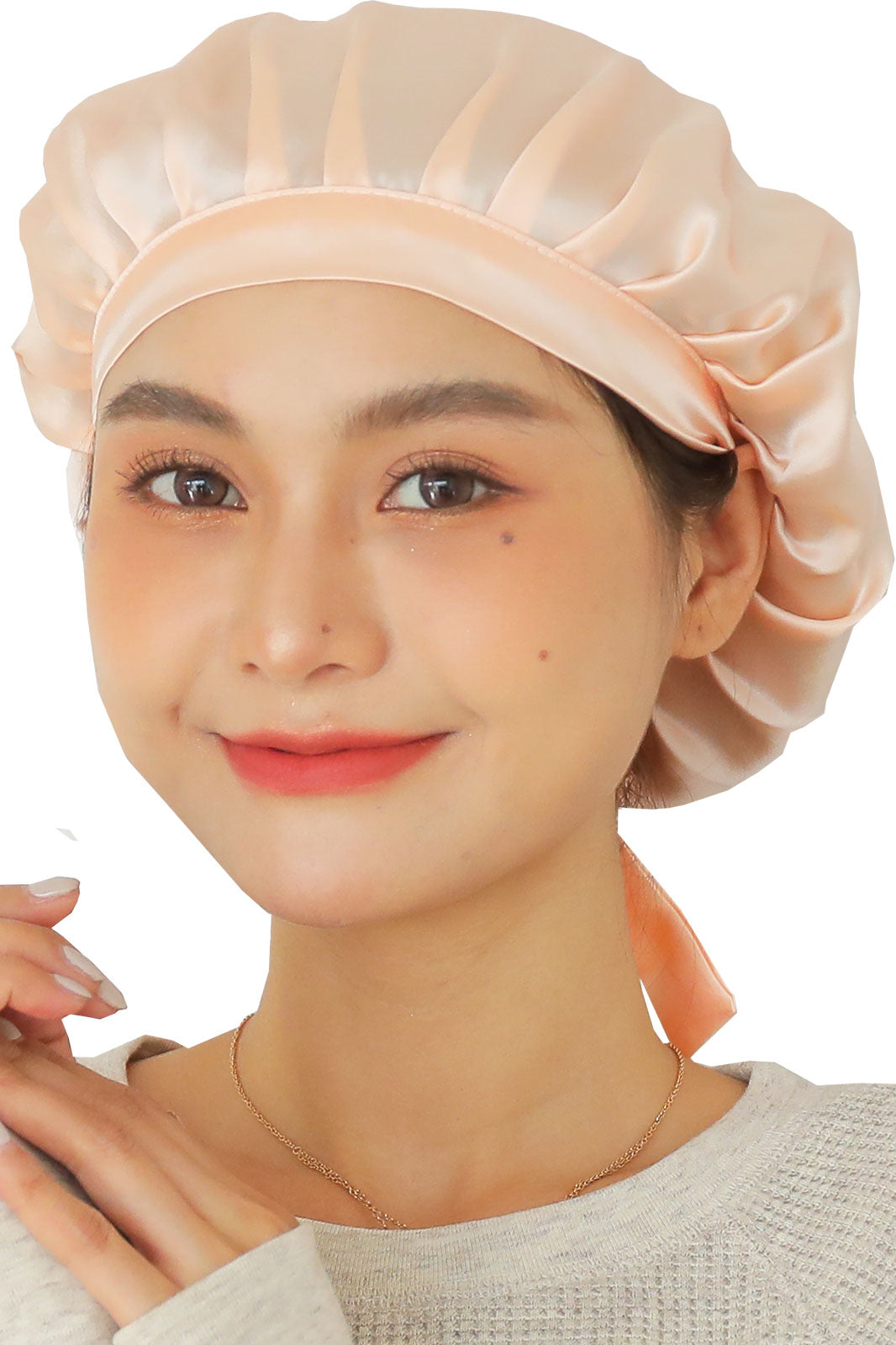 産後のママの味方、抜け毛防止シルクナイトキャップ