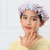 朝の寝癖防止に！忙しいママの味方、子供用シルクナイトキャップ（キッズサイズ小学生）