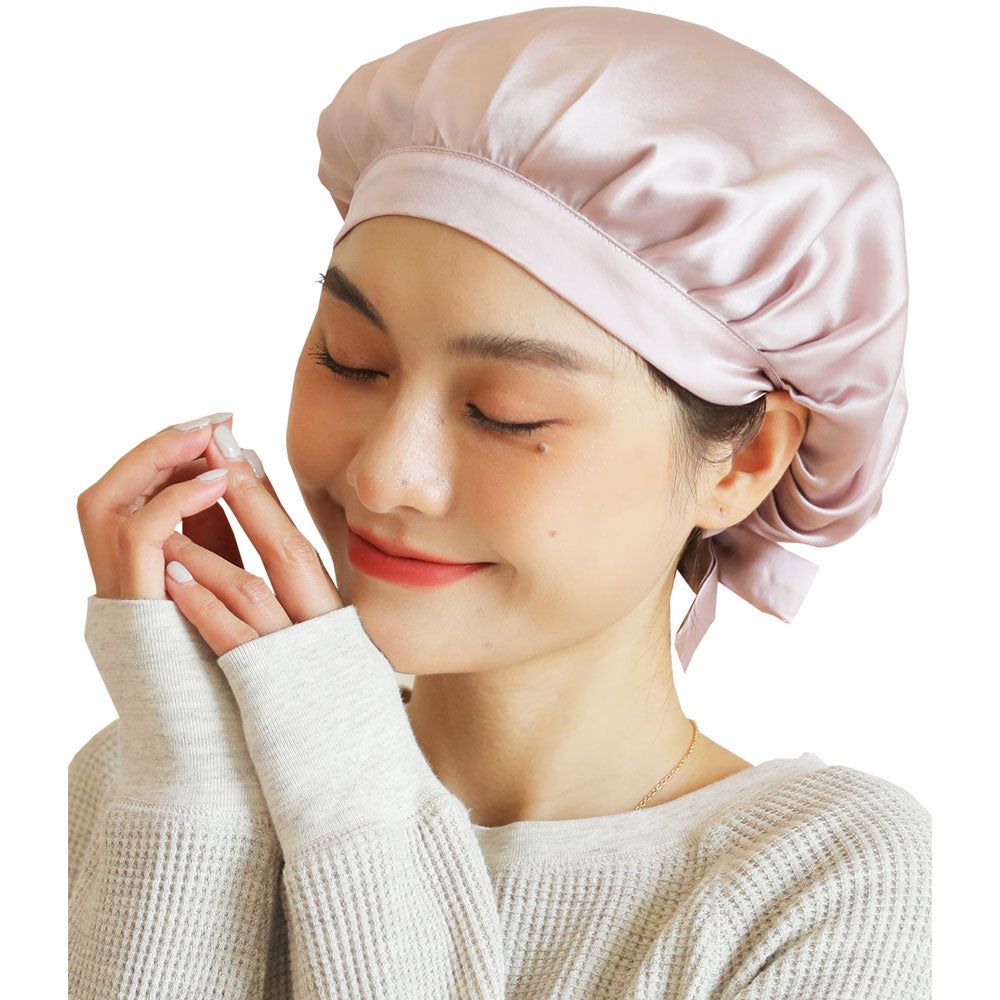 産後のママの味方、抜け毛防止シルクナイトキャップ