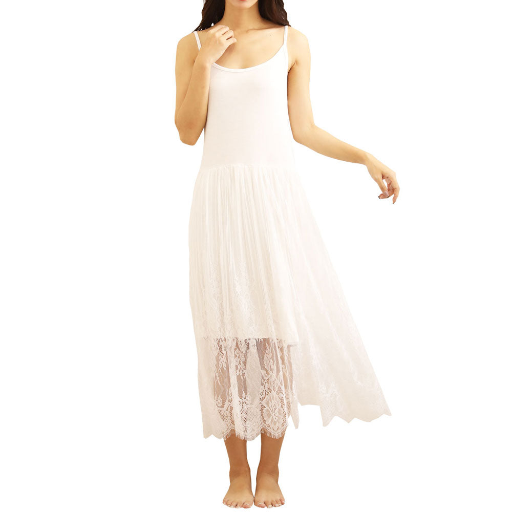 インナー ワンピース レース インナーワンピース 透け防止 ノースリーブ タンクトップ